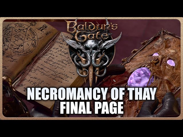 Finish the Necromancy of Thay Book in BG3