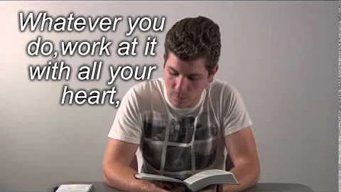 Working for God, not for man. One Verse - Colossians 3:23