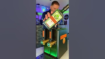 Jager double tap & shot glass freezer 🥶🦌 #jager #dispenser #mancavebartender