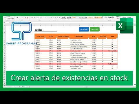 Excel | Crear ALERTA para salidas de STOCK en inventario de Excel. Tutorial en español HD