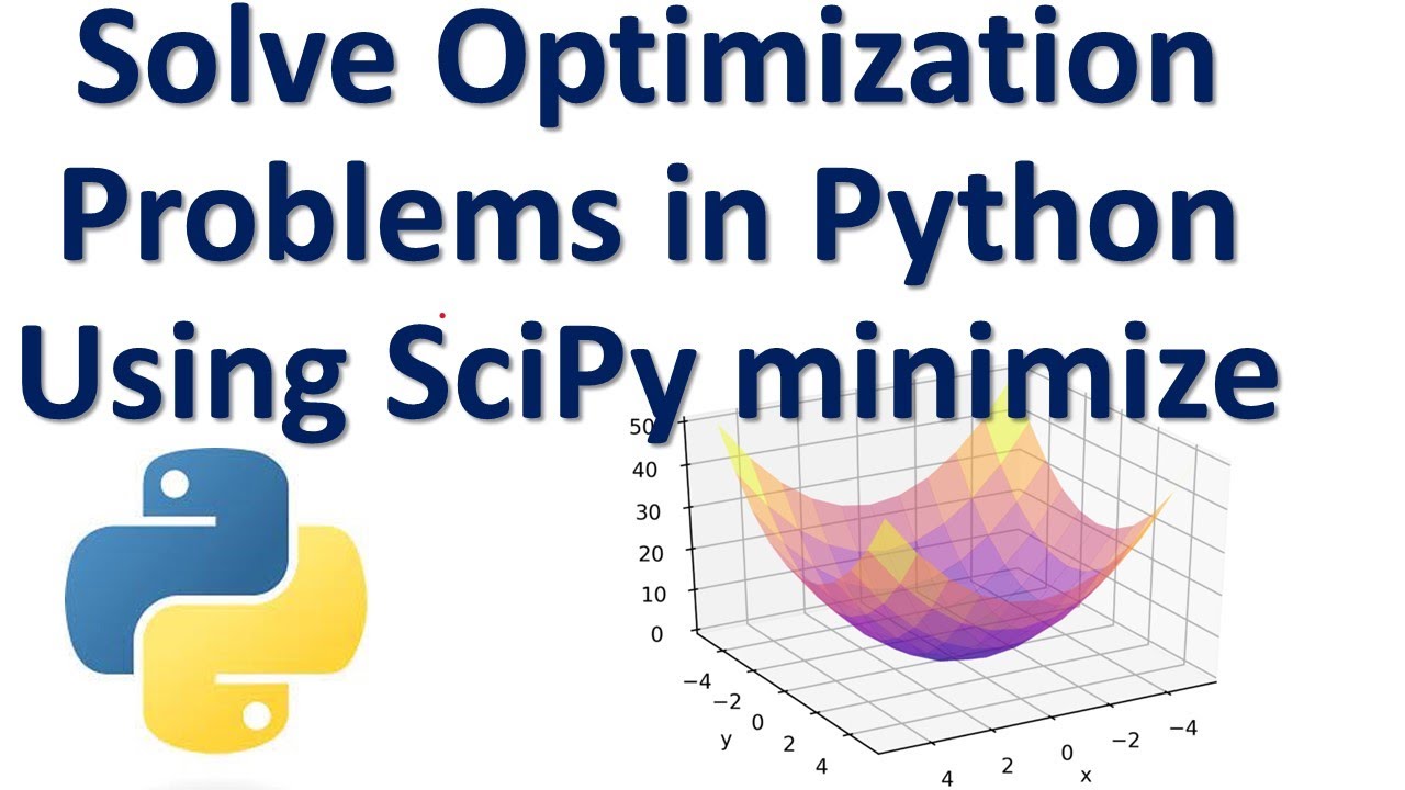 Solve Optimization Problems In Python Using SciPy Minimize Function 