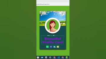 Make Beautiful Profile Card Using Bootstrap 5 and CSS #shorts