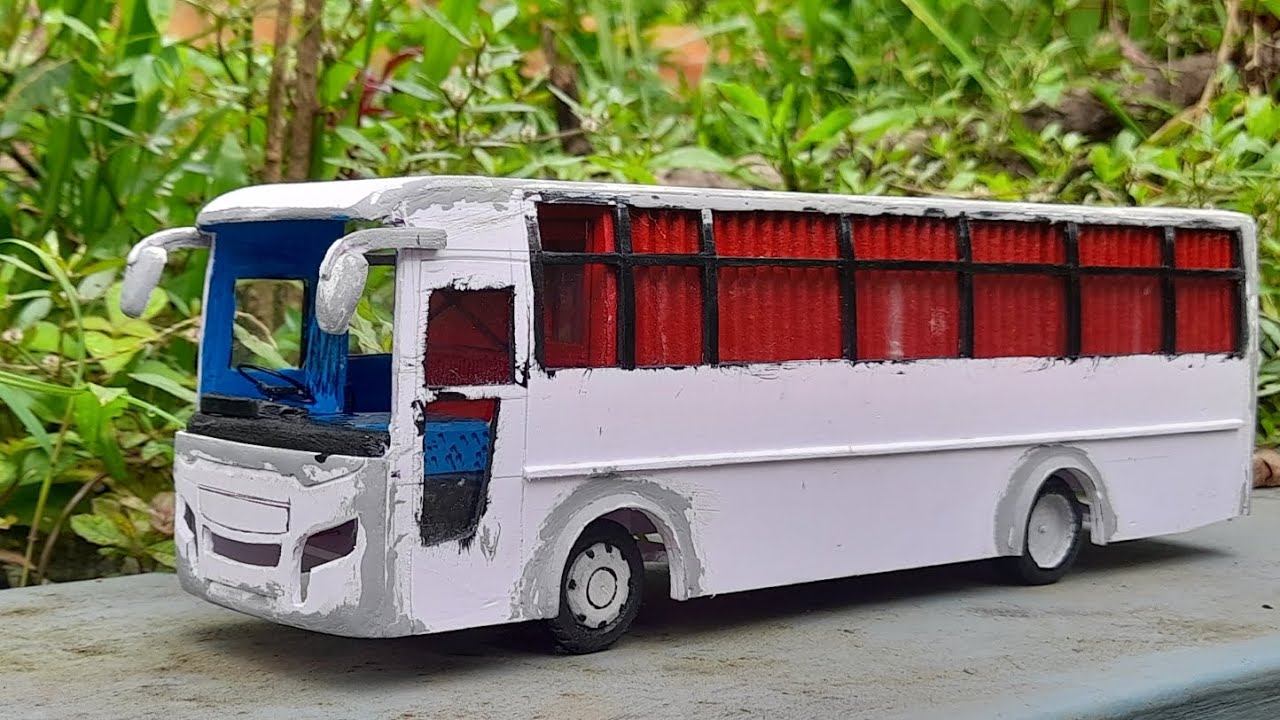 Miniature bus making part-8/ DRIVER CABIN / Handmade bus making - YouTube