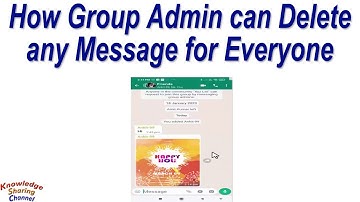 How Group Admin can Delete any Message for Everyone in Whatsapp