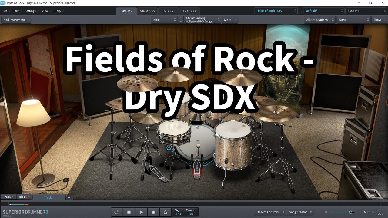 Toontrack Superior Drummer 3 - Fields of Rock - Dry SDX All