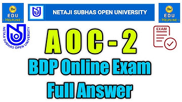 AOC 2 Exam Full Answer 🔥