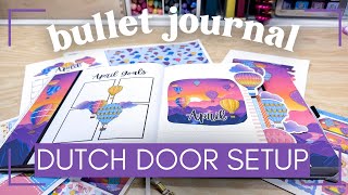 April 2025 Bullet Journal Setup [Dutch Door Journal Spread]