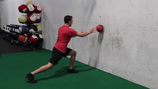 Split Stance Med Ball Rotational Shotput Plyo