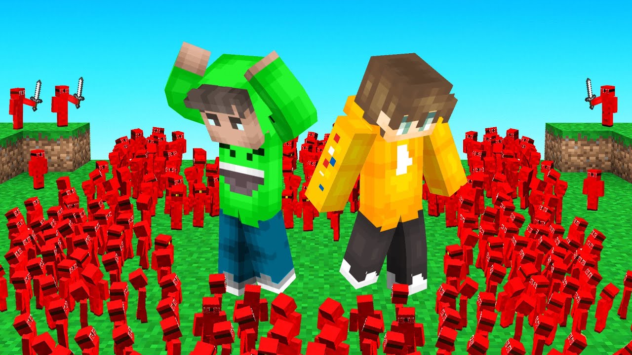 10,000 CLAY SOLDIERS vs MY FRIENDS (Minecraft)