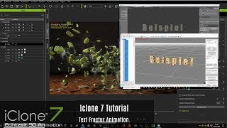 Iclone 7 Tutorial Text Fracture Animation mit Hilfe von Blender.