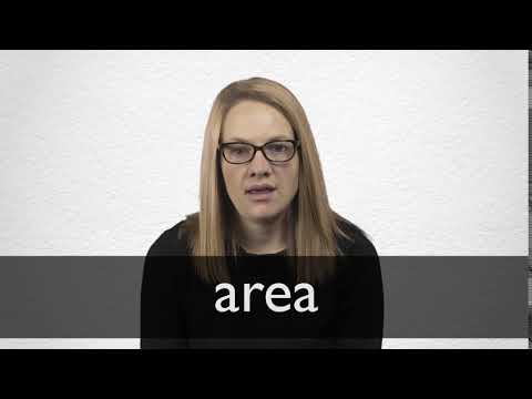 How to pronounce AREA in British English