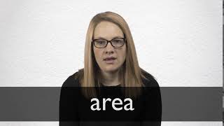 How to pronounce AREA in British English