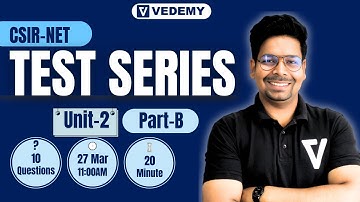 CSIR NET June 2022 | Unit 2 Part B| Free Test Series | Unit Wise Test Series | eLearnam | CSIR-NET |