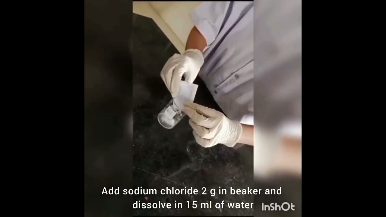 Modified limit test of sulphate and chloride