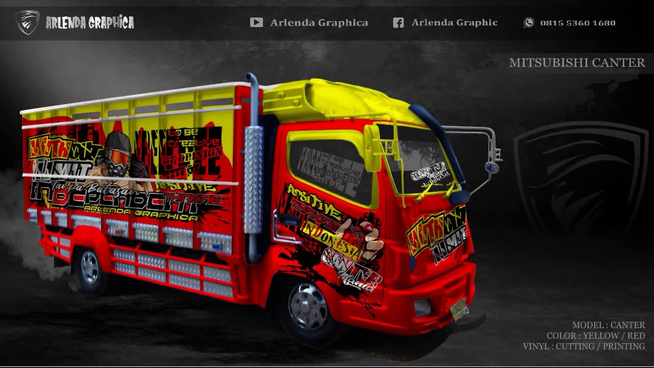 CUTTING STICKER TRUCK CANTER STIKER TRUK CANTER YouTube