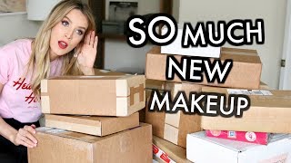 MASSIVE PR UNBOXING HAUL + GIVEAWAY | NEW 2018 MAKEUP RELEASES | LeighAnnSays