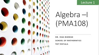 Lecture1 Introduction to group theory Profile