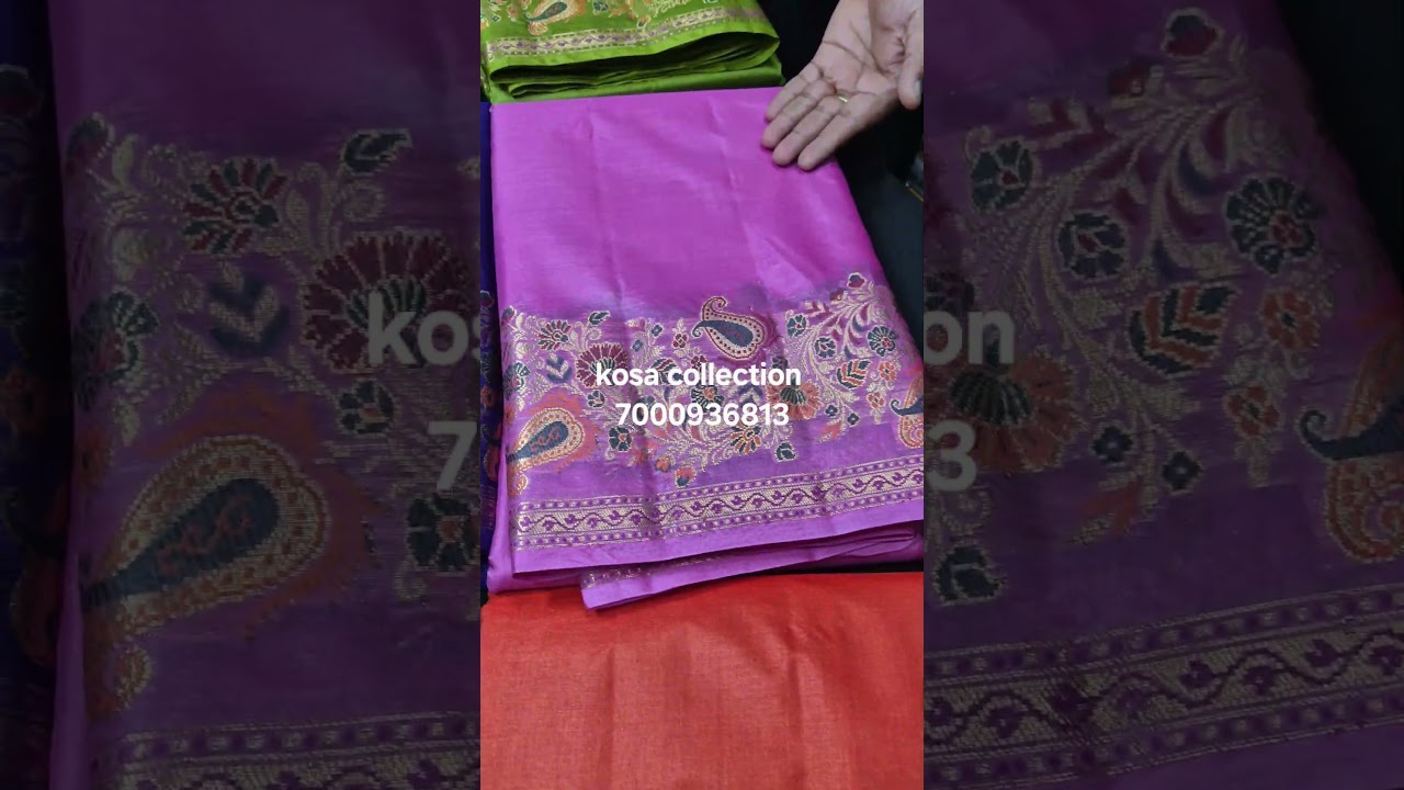 Latest Pure Kosa Silk Saree With Zari Work Saree | Chhattisgarh Pure Tussar Silk Zari work Saree