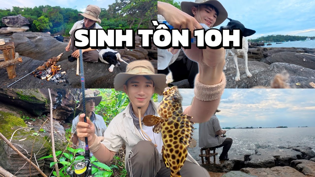 SINH TỒN 10H trên đảo (tập 2) - Khám phá ra khu rừng ven biển tuyệt đẹp | Câu và nướng cá trên bờ đá