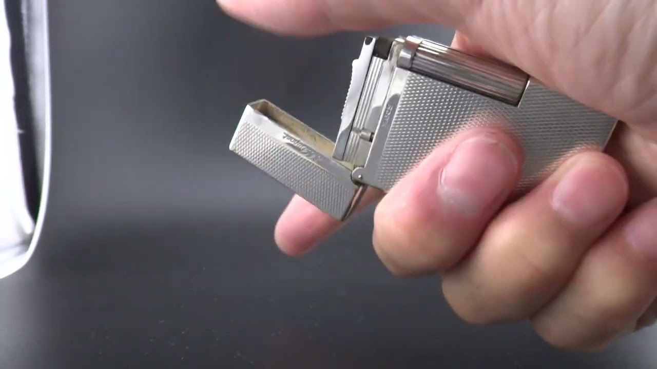デュポン ライン2 1E1AZ20 モンパルナス シルバー ライター 開閉音
