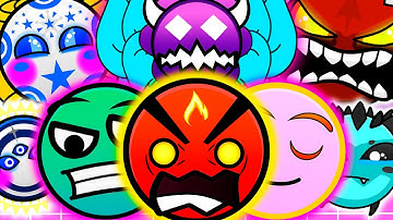 CUSTOM Geometry Dash Difficulty Faces but they are REVERSE (Version 4.5)