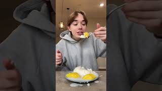 Trying mango sticky rice for the first time #shorts