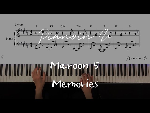 Maroon 5 - Memories / Piano Cover / Sheet class=