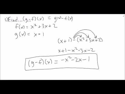 Algebra II: Adding and Subtracting Functions