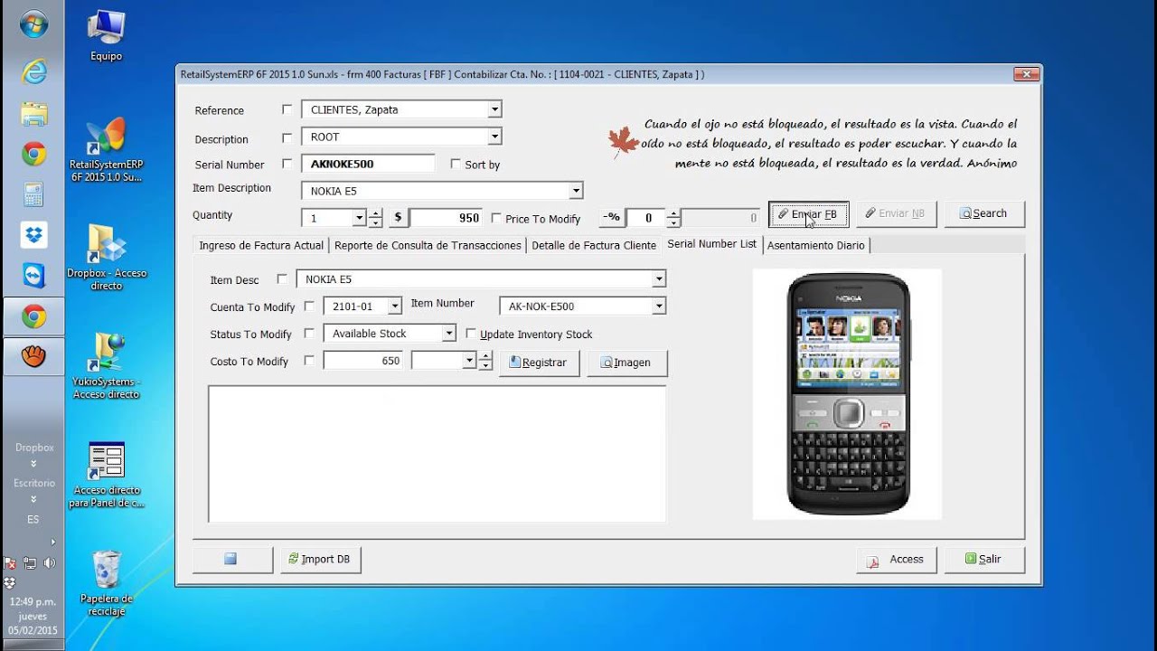 0002 Sistema de Facturación y Control de Inventarios en 