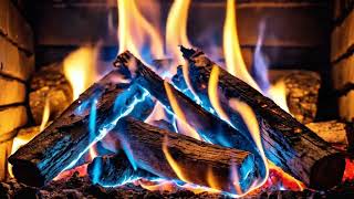 Relax Instantly with Fireplace Crackling and Warm Flickering Flame Glow