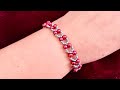 Love knot  beaded bracelet diy tutorial how to make