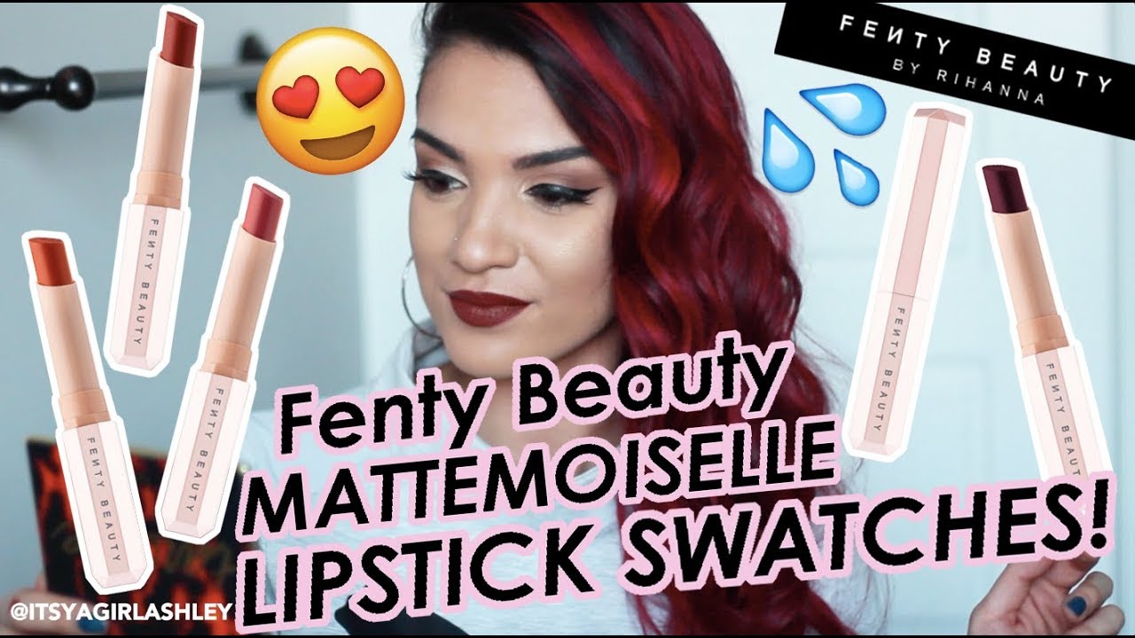 Fenty Beauty Mattemoiselle Lipstick Swatches Youtube