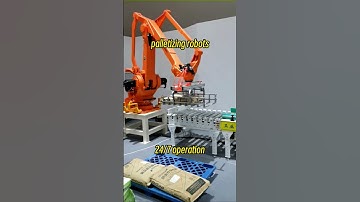Efficient pallet robots simplify logistics! #palletizingrobots #handlingrobot #handlingrobotcell