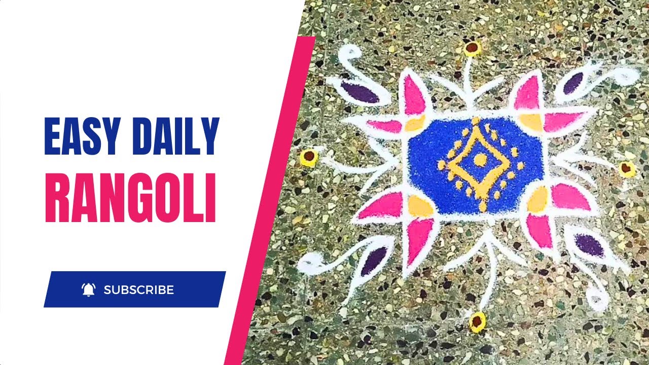 Easy Daily Color Rangoli for Beginners i Small Rangoli I Muggulu ...