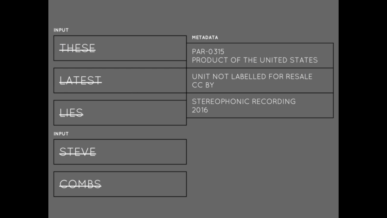 cca Steve Combs - Test Pattern