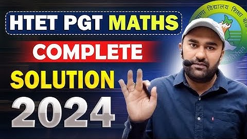 | HTET PGT maths 2024 complete solution| | HTET PGT maths 2025 preparation | | pgt maths classes |