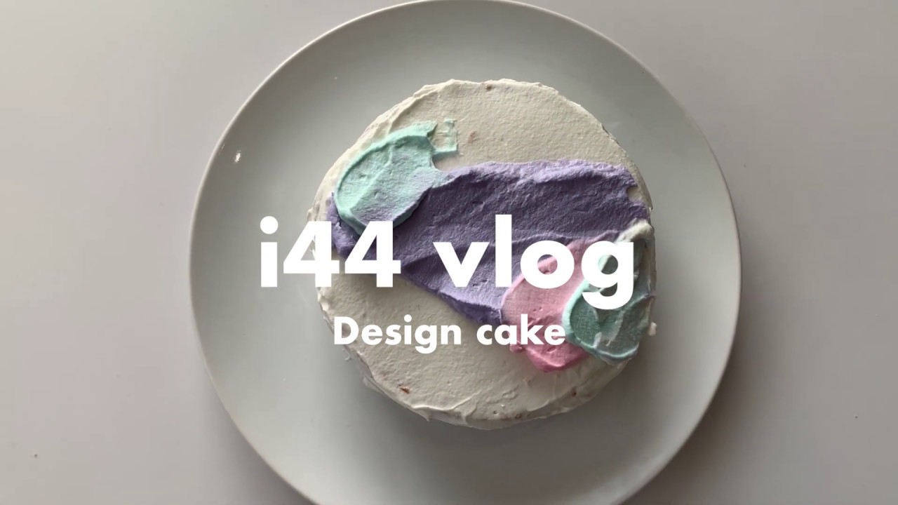 vlog)  おうちでデザインケーキ