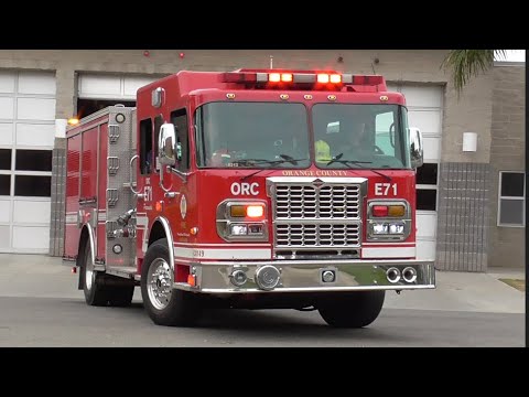 OCFA Engine 71 Responding - YouTube