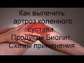 Как вылечить артроз коленного сустава.  Продукты Биолит.  Схемы применения