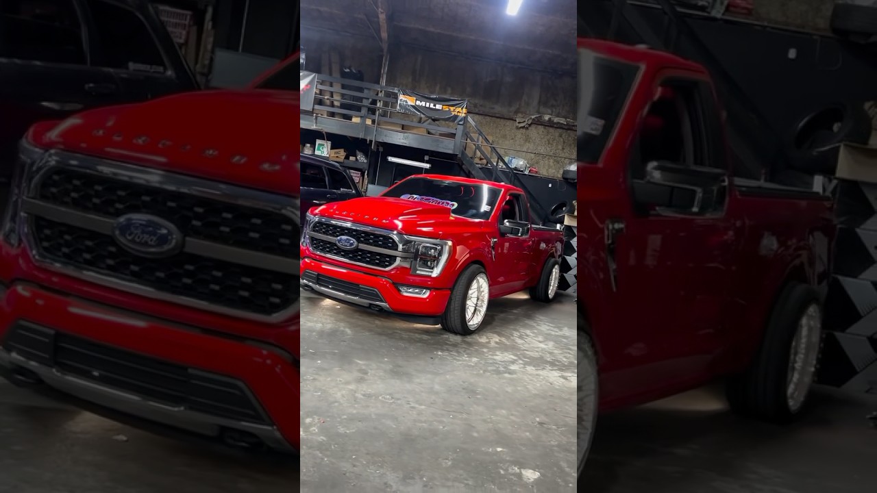 Ford F150 5.0 Coyote 🐺 Cowl Hood Dropped Low on Wides 