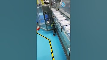 Automatic powder bag liquid long sticks horizontal pushing cartoning machine testing video