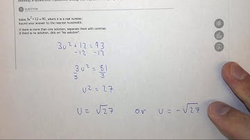 1.7a Solving a quadratic equation using the square root property Decimal answers, basic