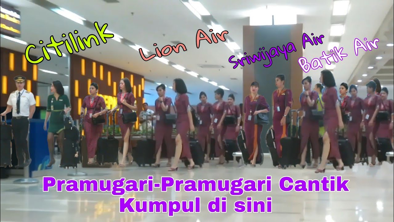 Pramugari Lion Air, Batik Air, Sriwijaya Air, Citilink di Bandara Makassar