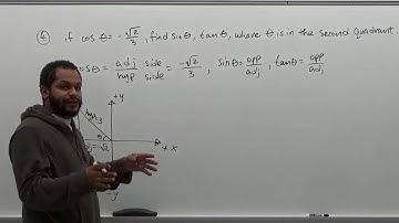 Finding Sin and Tan When Given Cos in Quadrant II - BMCC (CUNY) MAT206/MAT206.5