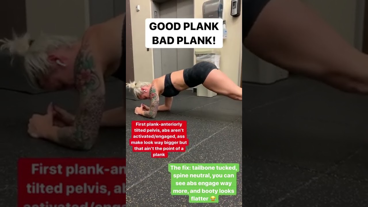 Plank (good form vs bad form)
