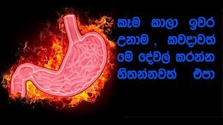 කැම කෑවාට පස්සේ කවදාවත් මේ දෙවල් නම් කරන්න හිතන්නවත් එපා