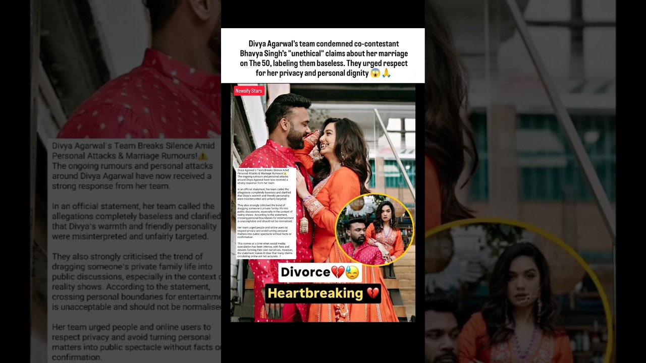 Divya Agarwal team condemned baseless marriage rumors, demanding privacy and respect 