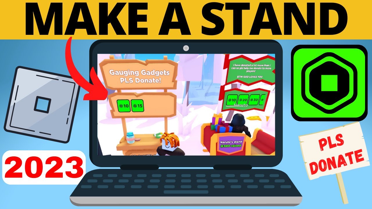 how to set up a stand in pls donate! #roblox #plsdonate #fyp #tutorial, how to set up please donate