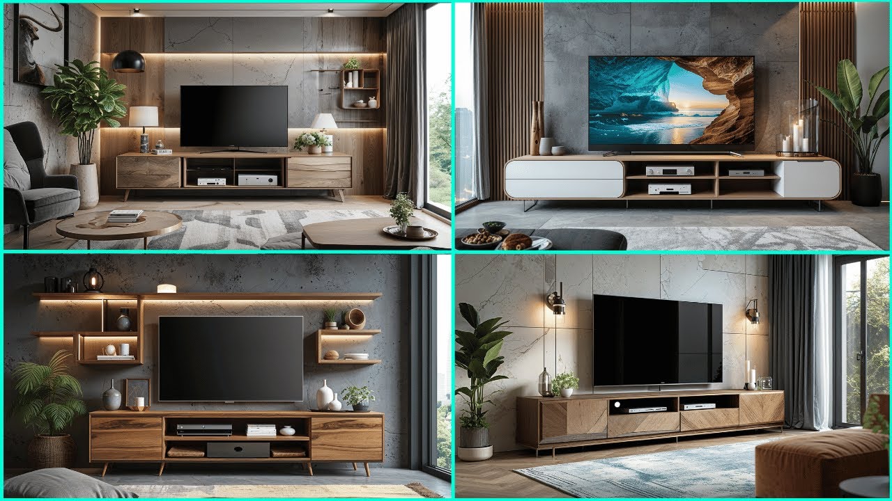 Идеи дизайна подставки под телевизор 2025 | Современные настенные подставки под телевизор, подвес...