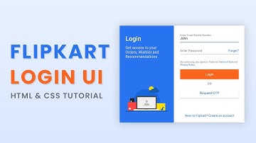 Flipkart Login UI Clone | HTML and CSS Tutorial